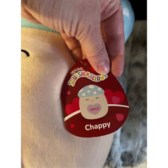 1 Left! Squishmallows Chappy the Mushroom 14” Vday Edition Plushie - Picture 6 of 7